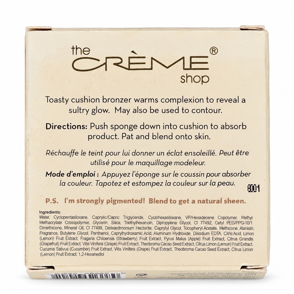 The Crème Shop Toasty Cushion Bronzer Women 0.53oz Shade 2 Medium Good Glowy - Picture 2 of 6